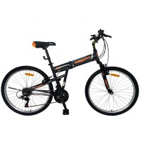 Велосипед D130 складной 21 скорость черно-оранжевый