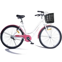 Велосипед D060-26 городской бело-розовый